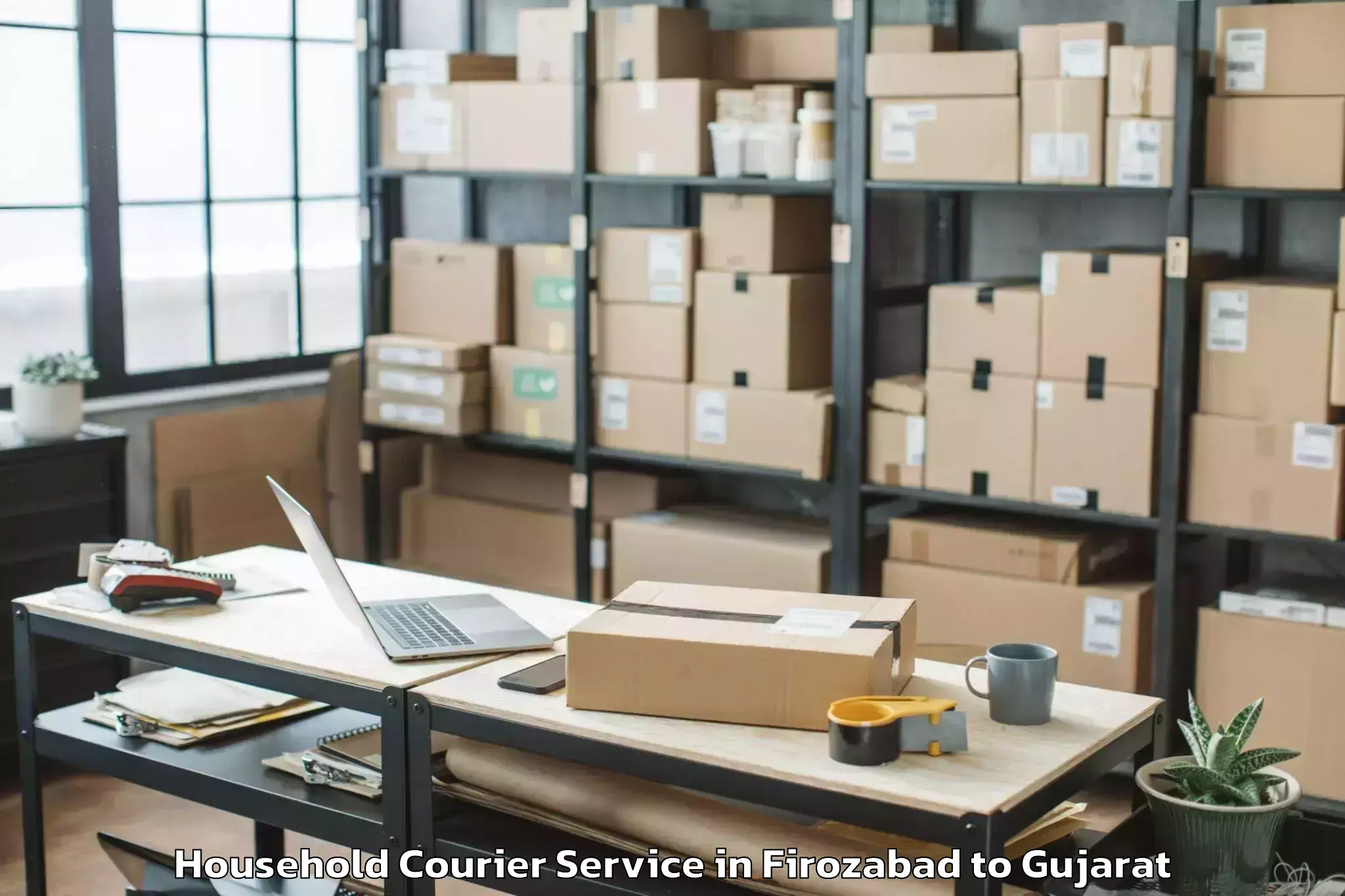 Book Firozabad to Bhesan Household Courier